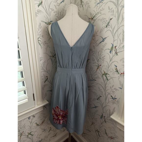 Anthropologie Lil SILK Sequined Glimmering Y2K Magnolia Cocktail Dress Size 8 - Picture 3 of 7